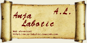 Anja Labotić vizit kartica